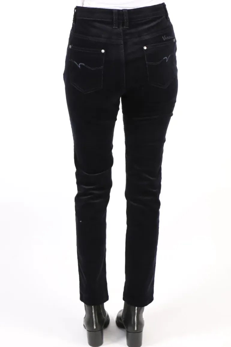 Vassalli Narrow Leg Pinwale Cord Jean In Midnight