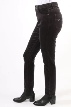 Vassalli Narrow Leg Pinwale Cord Jean In Charcoal