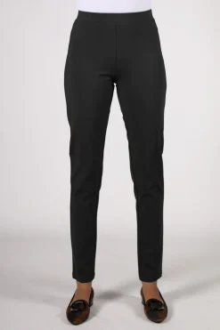 Vassalli Seamed Ponte Pant In Black