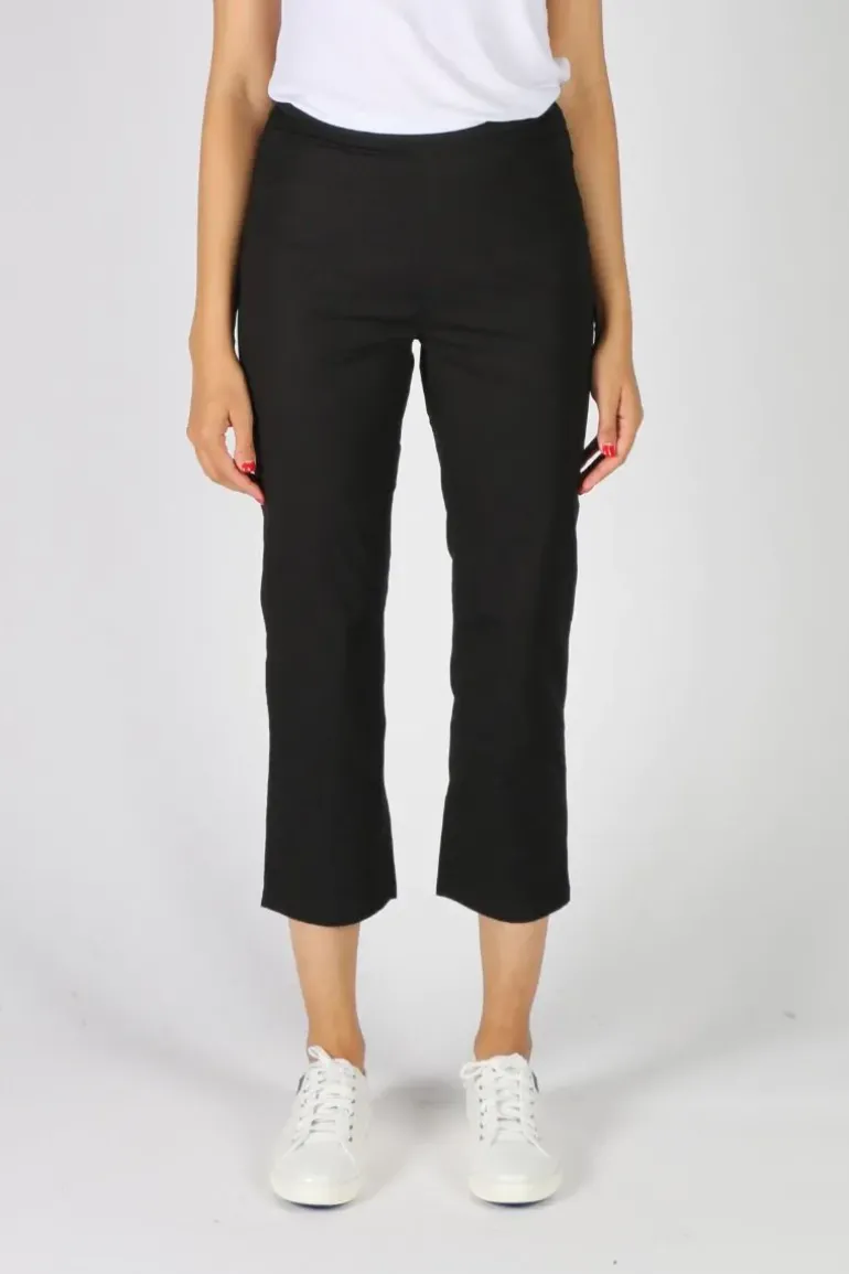 Vassalli Shore Poplin Pull On Pant In Black