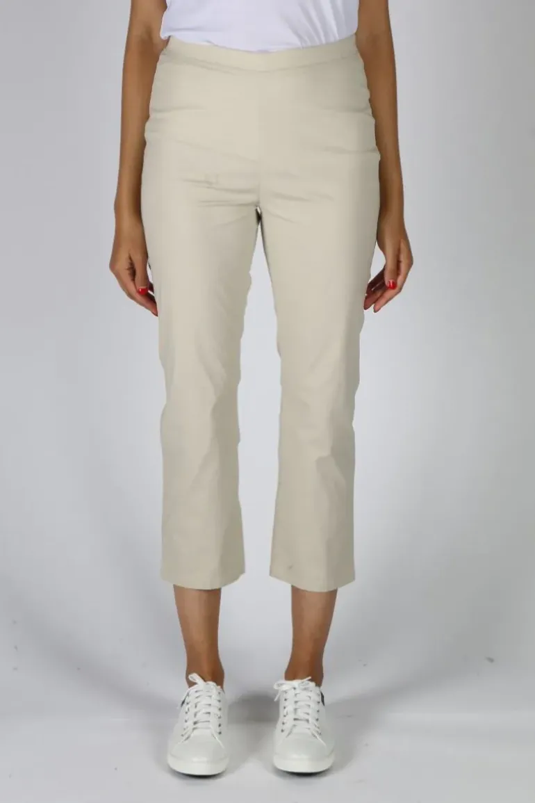 Vassalli Shore Poplin Pull On Pant In Sand
