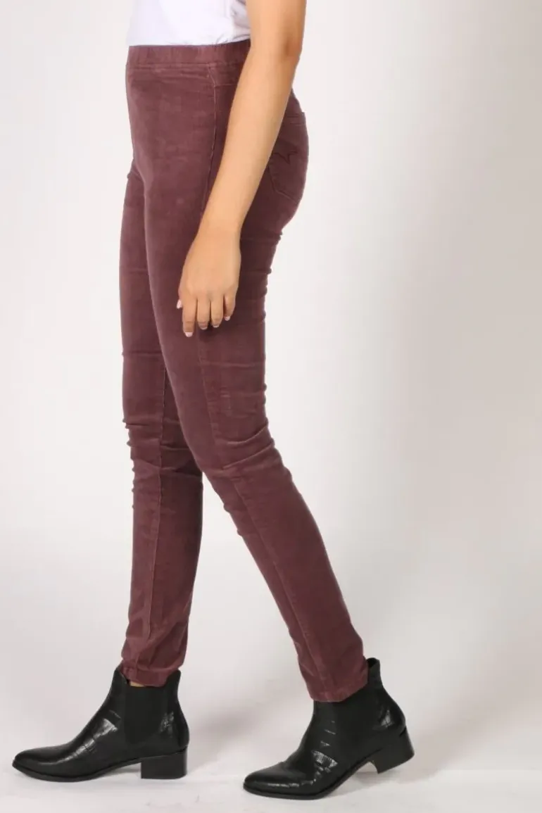 Vassalli Slim Corduroy Pant In Wine