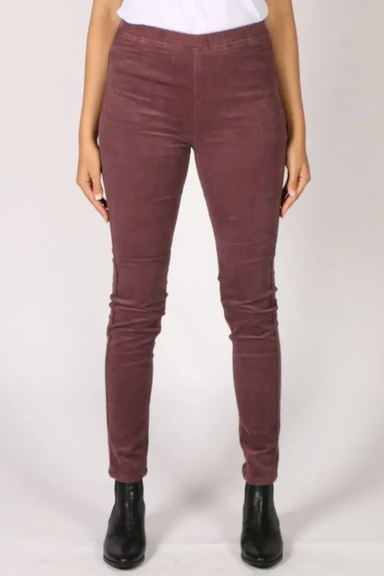 Vassalli Slim Corduroy Pant In Wine