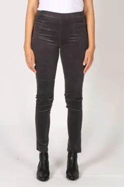 Vassalli Slim Corduroy Pant In Charcoal