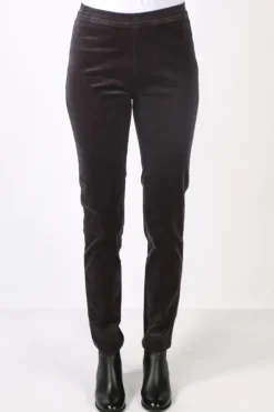 Vassalli Slim Corduroy Pant In Charcoal