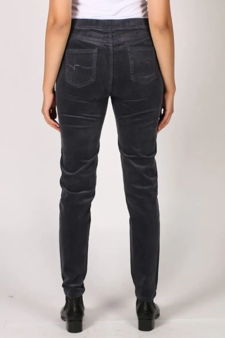 Vassalli Slim Corduroy Pant In Graphite