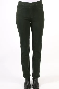 Vassalli Slim Leg Stretch Denim Pull On Pant In Forest