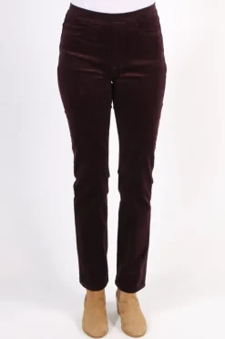 Vassalli Straight Leg Pant In Mulberry