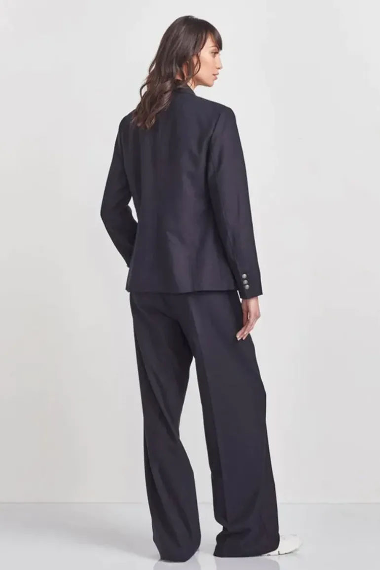 Verge Brooklyn Wide Leg Pant In Ink