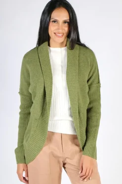 Verge Deliver Cardigan In Pea