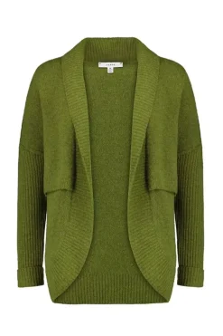 Verge Deliver Cardigan In Pea