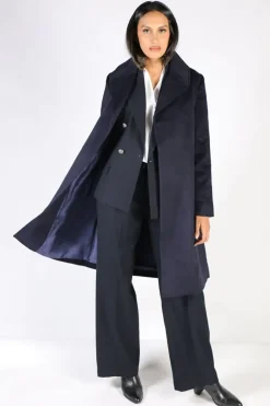 Verge Foxtail Coat In Ink