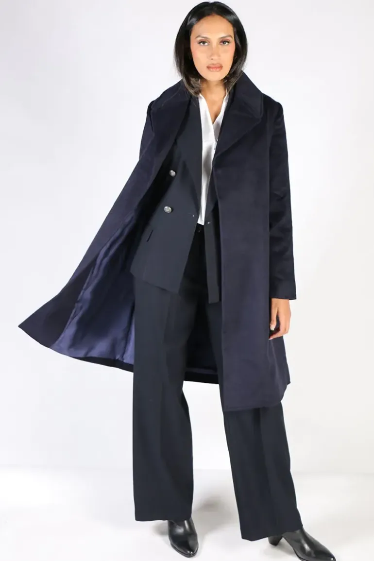 Verge Foxtail Coat In Ink