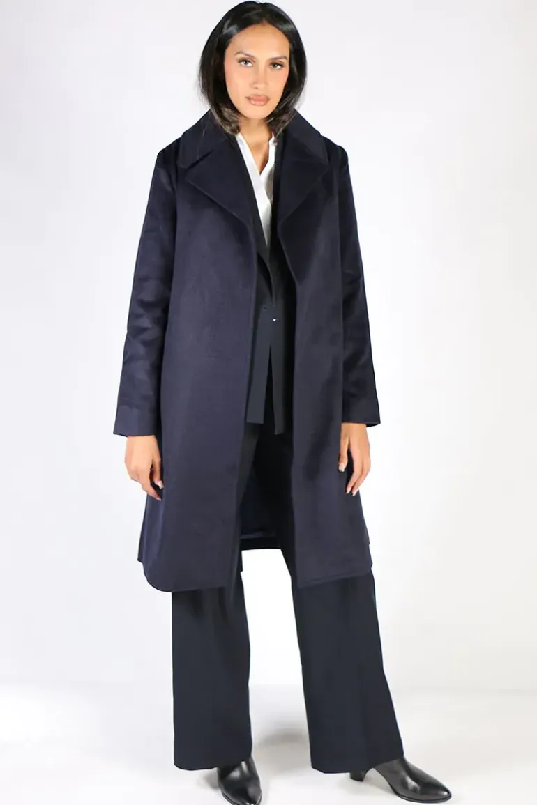 Verge Foxtail Coat In Ink