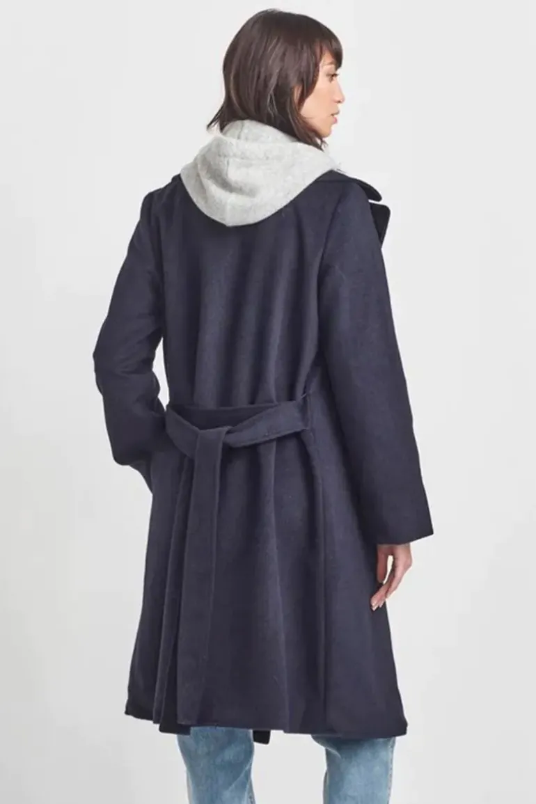 Verge Foxtail Coat In Ink