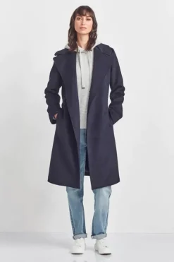 Verge Foxtail Coat In Ink