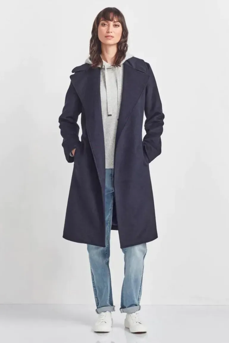 Verge Foxtail Coat In Ink