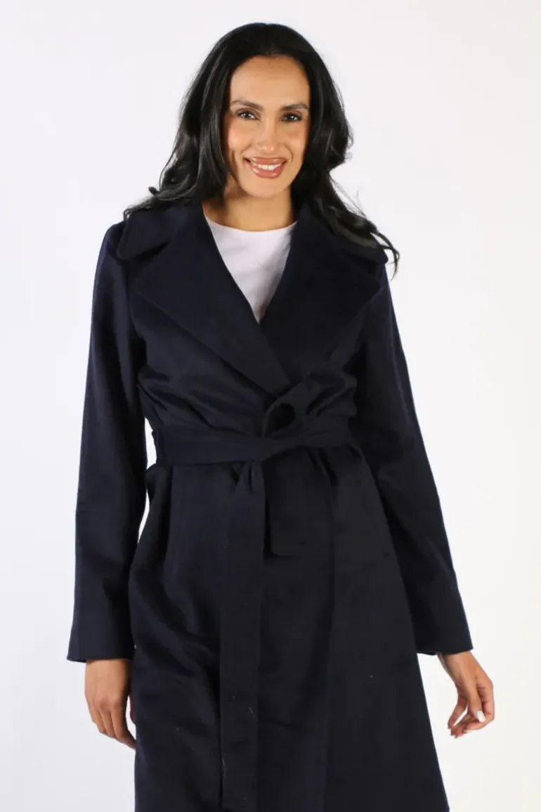 Verge Foxtail Coat In Ink