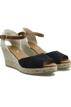 Viguera Esparto Jute Wedge In Black