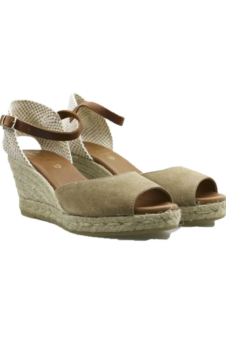 Viguera Esparto Jute Wedge In Beige