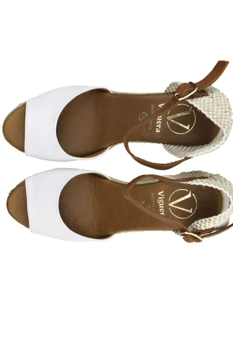 Viguera Esparto Jute Wedge In White