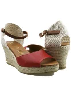 Viguera Esparto Jute Wedge In Red