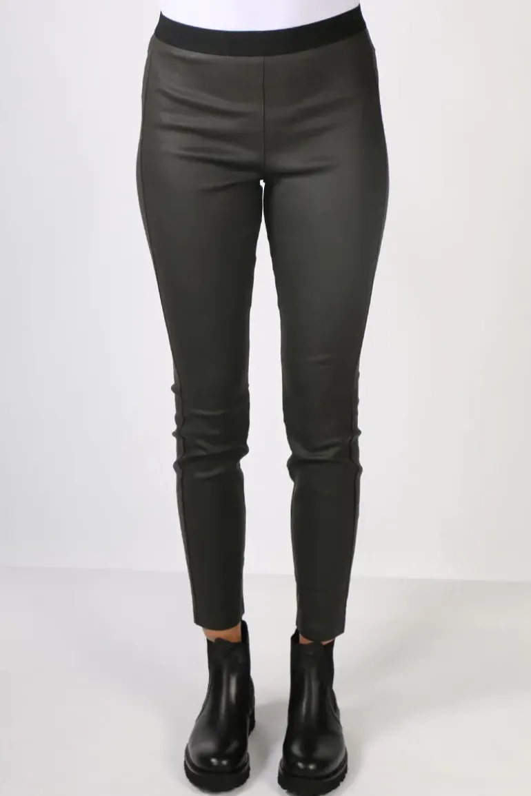 Waxed Stretch Perugia Pant By Lounge In Olive
