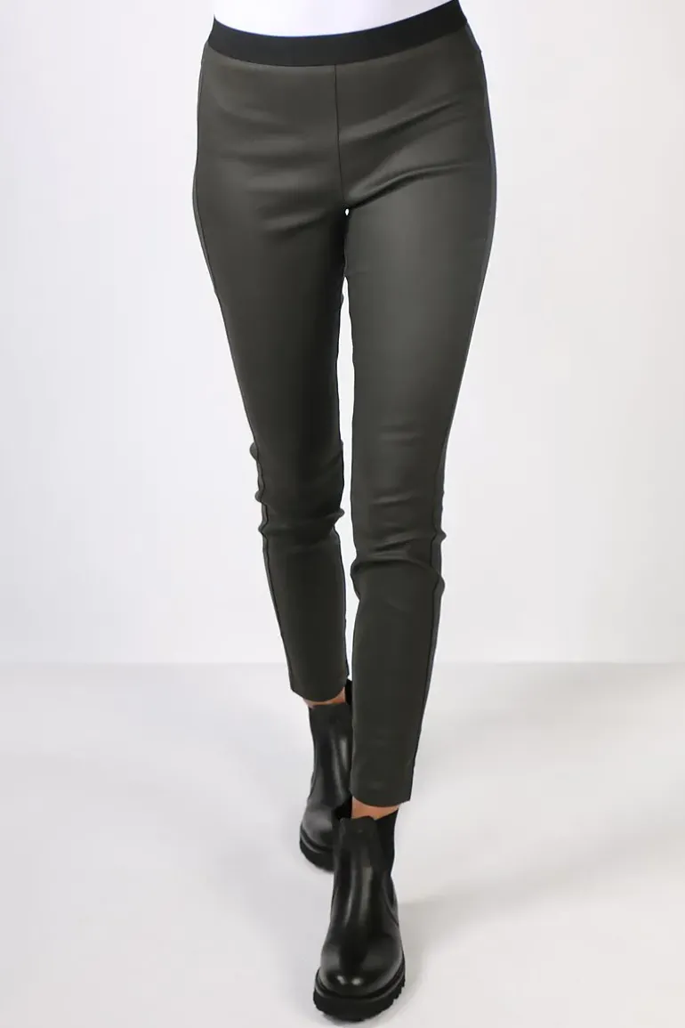 Waxed Stretch Perugia Pant By Lounge In Olive