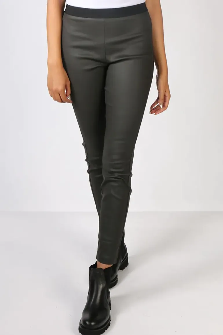 Waxed Stretch Perugia Pant By Lounge In Olive