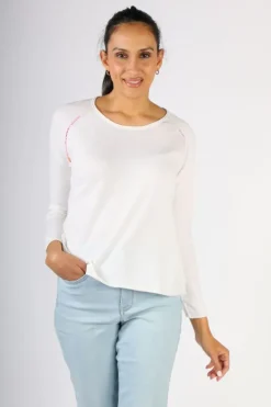 Zaket & Plover Hand Stitched Jumper In White