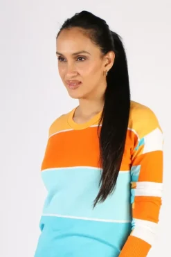 Zaket & Plover Multi Jumper In Orange