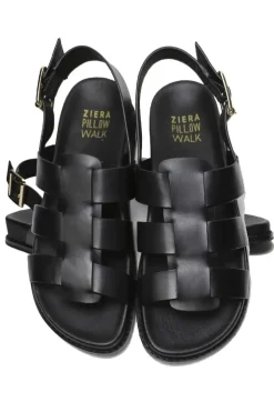Ziera Hessa Fisherman Sandal In Black